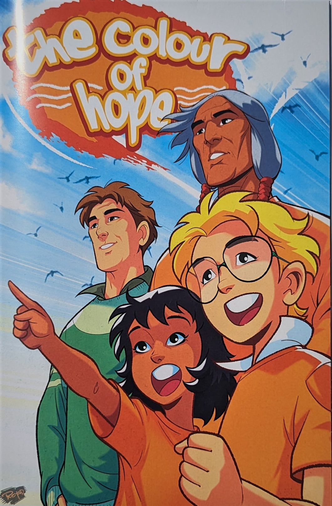 Front of graphic novel, Colour of Hope